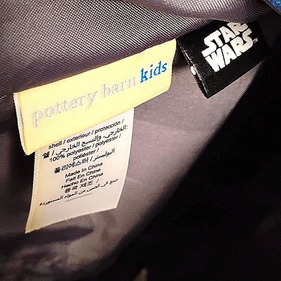 Star Wars x Pottery Barn Kids Blue Grey Rolling Backpack Bookbag 20" Hi Preloved - Picture 11 of 11